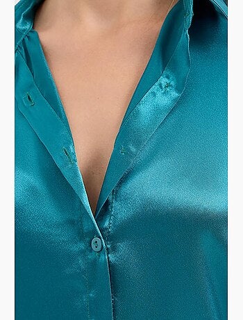 Chemise en satin tissé à boutons bdart
