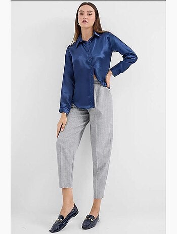 Chemise en satin tissé à boutons bdart