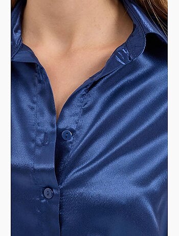 Chemise en satin tissé à boutons bdart
