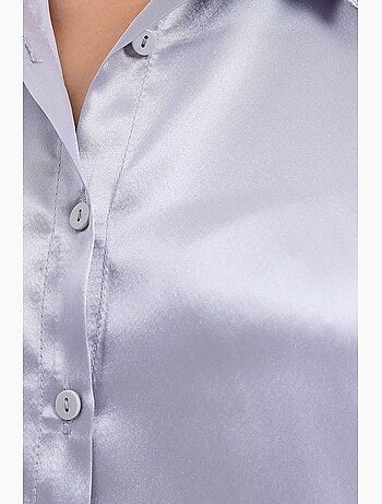 Chemise en satin tissé à boutons bdart