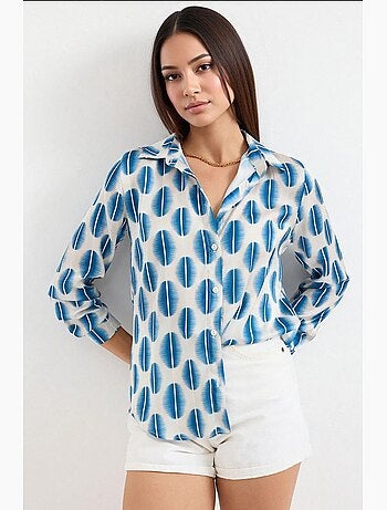 Chemise en satin tissé à boutons bdart