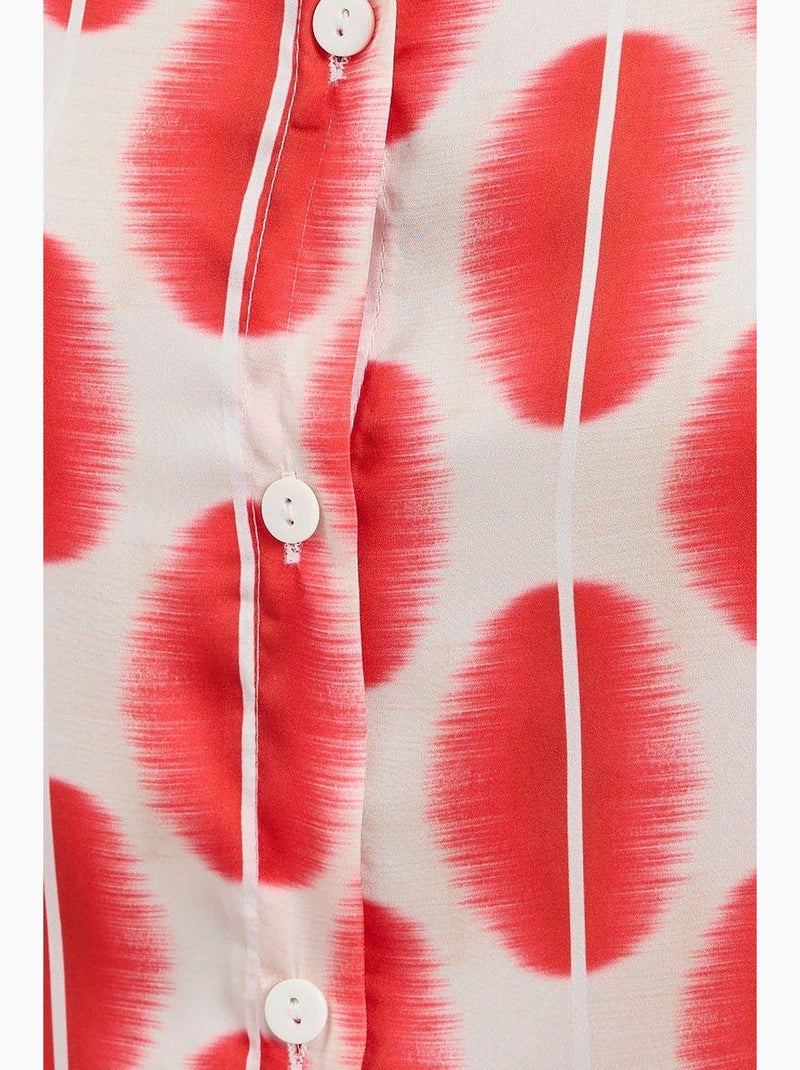 Chemise en satin tissé à boutons bdart Corail - Kiabi