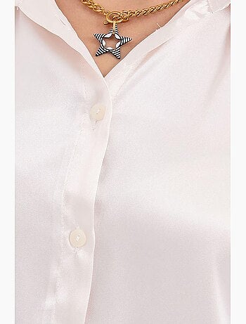Chemise en satin tissé à boutons bdart