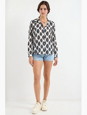 Chemise en satin tissé à boutons bdart