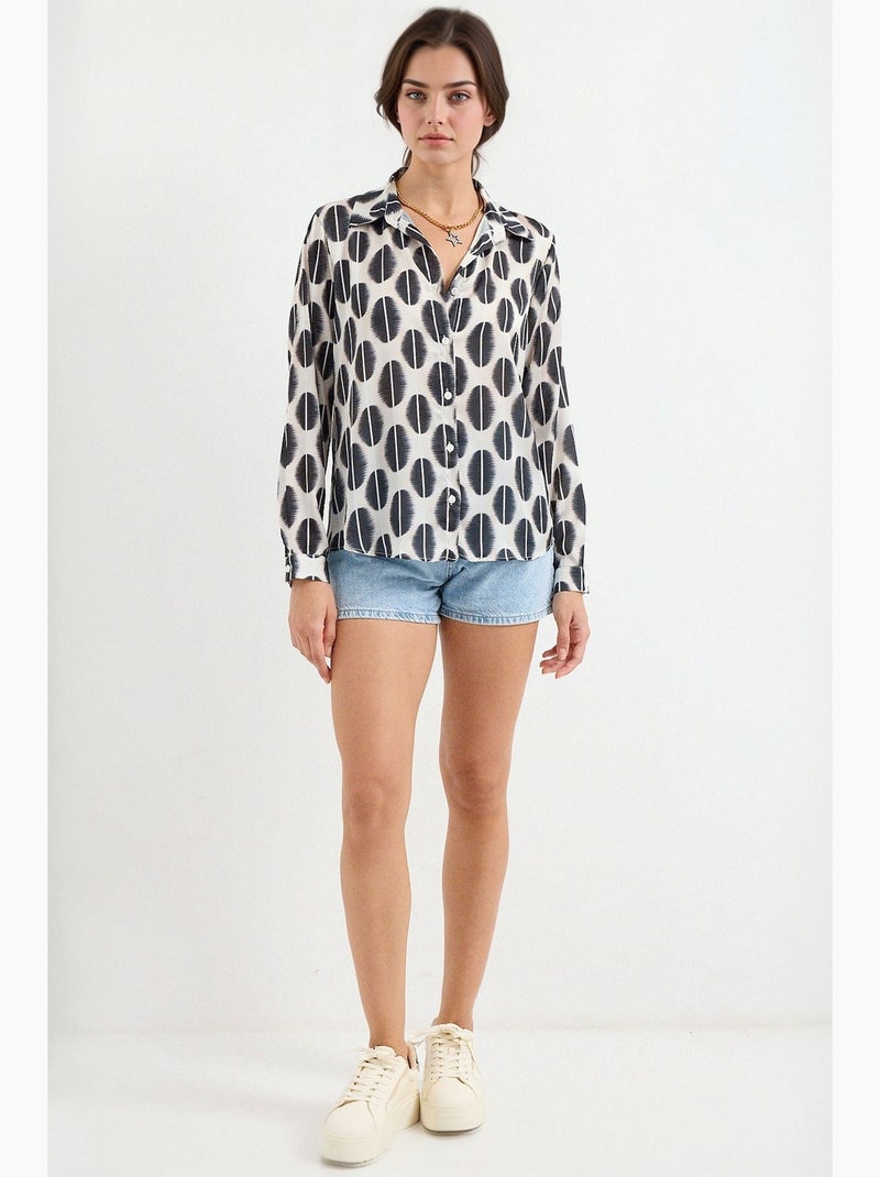 Chemise en satin tissé à boutons bdart Gris foncé - Kiabi