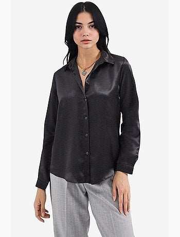 Chemise en satin tissé à boutons bdart