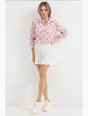 Chemise en satin tissé à boutons bdart