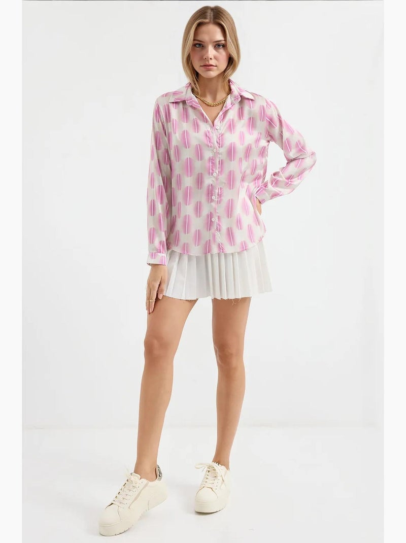 Chemise en satin tissé à boutons bdart Rose bonbon - Kiabi