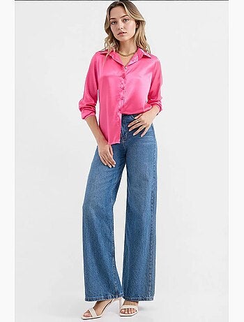 Chemise en satin tissé à boutons bdart