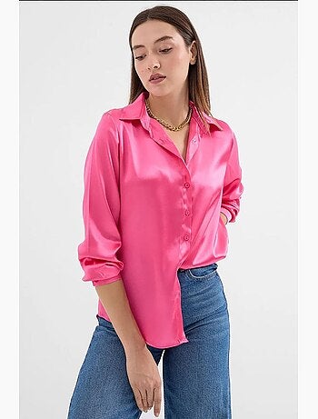 Chemise en satin tissé à boutons bdart