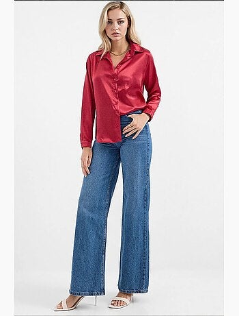 Chemise en satin tissé à boutons bdart