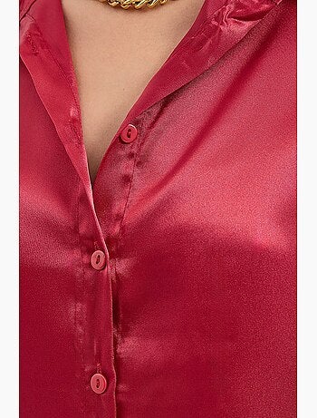Chemise en satin tissé à boutons bdart