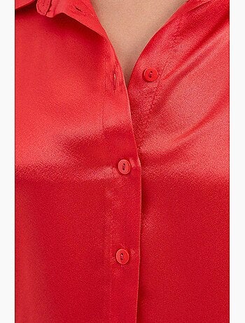 Chemise en satin tissé à boutons bdart