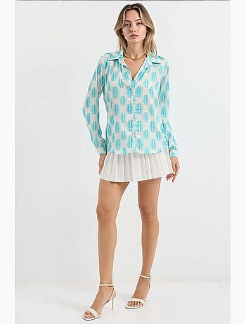 Chemise en satin tissé à boutons bdart