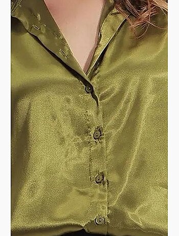 Chemise en satin tissé à boutons bdart