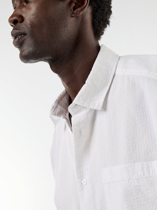 Chemise en seesucker à manches courtes - Kiabi