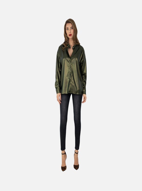 Chemise en simili, manches longues Kebello - Kiabi
