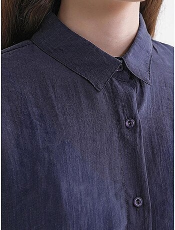 Chemise en tulle surdimensionnée avec fermeture à boutons mixray