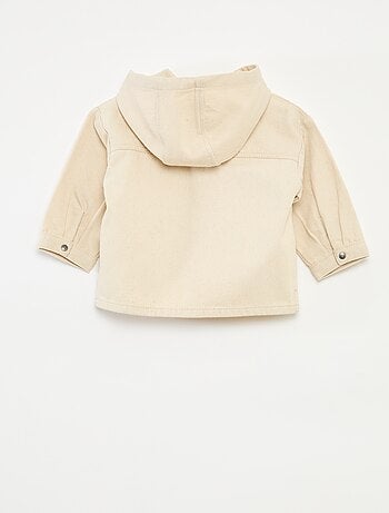 Chemise en twill à capuche