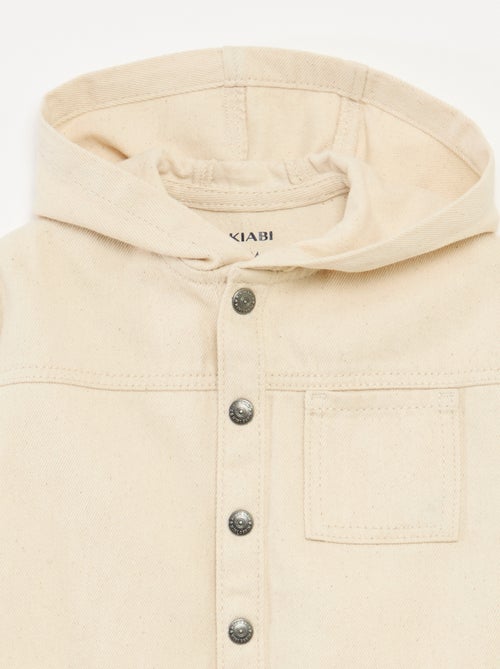 Chemise en twill à capuche - Kiabi