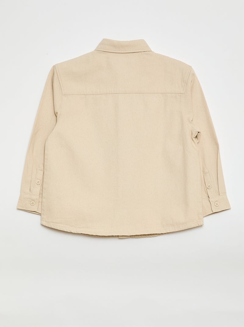 Chemise en twill avec 2 poches plaquées sur la poitrine Blanc - Kiabi