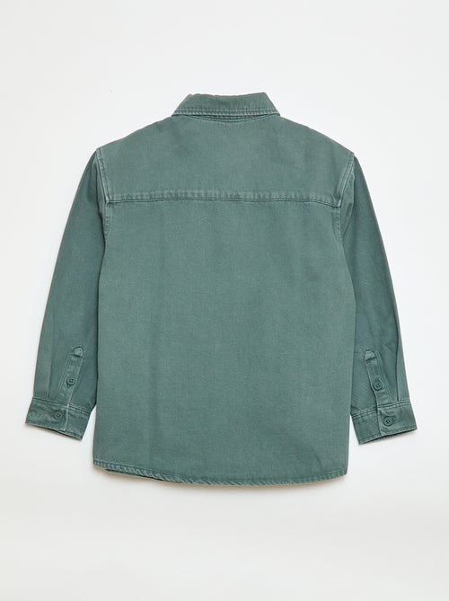 Chemise en twill avec 2 poches plaquées sur la poitrine - Kiabi