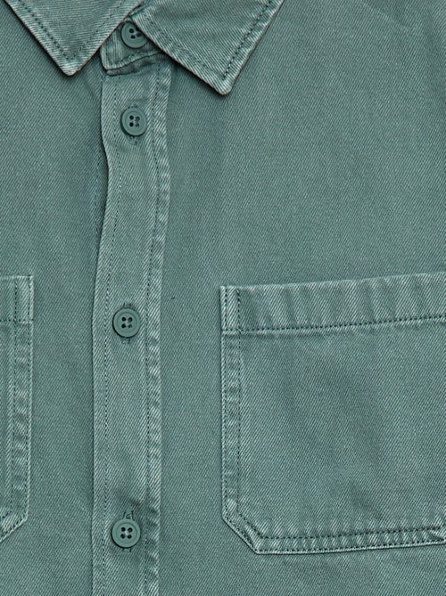 Chemise en twill avec 2 poches plaquées sur la poitrine - Kiabi