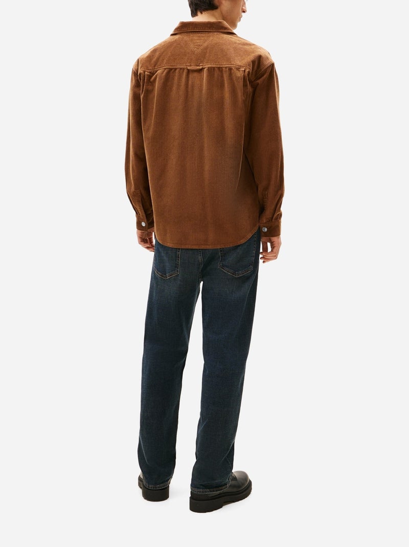 Chemise en velours côtelé - Tommy jeans Camel - Kiabi