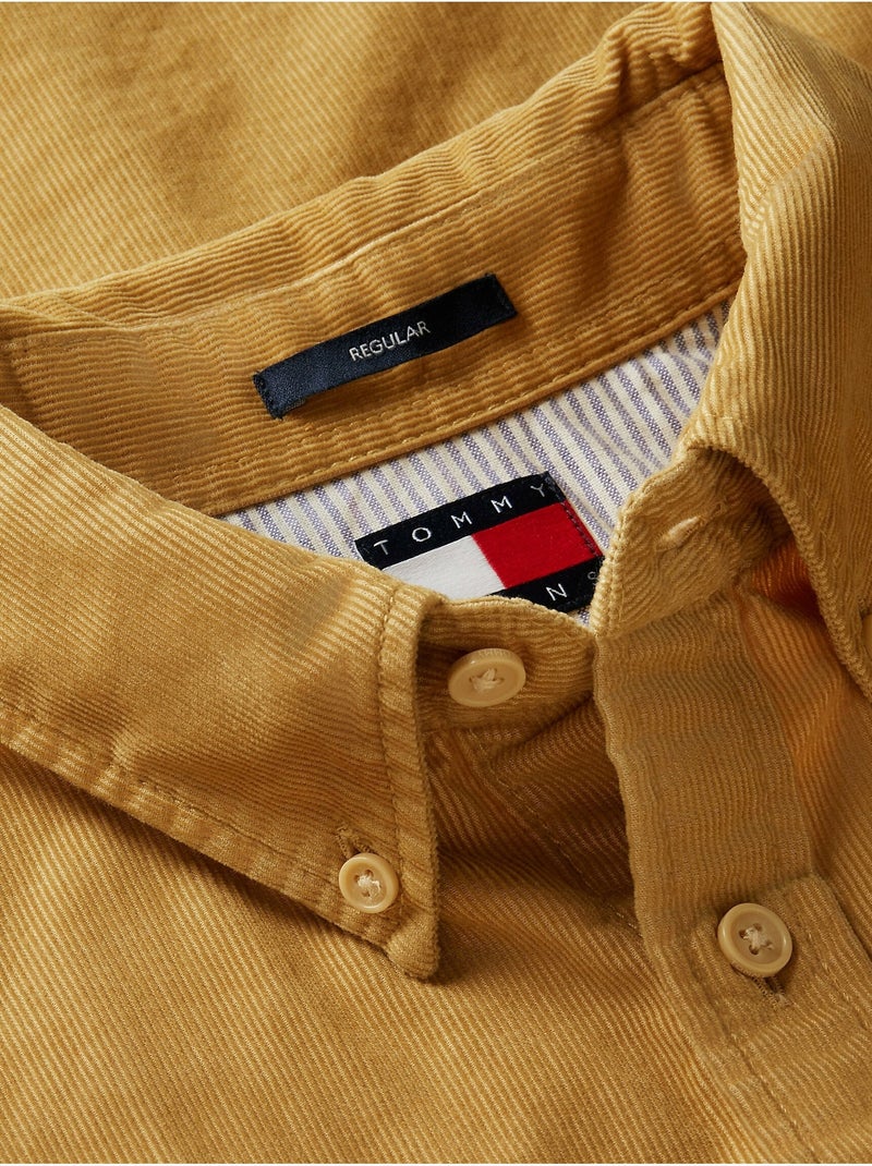 Chemise en velours côtelé - tommy jeans Jaune moutarde - Kiabi
