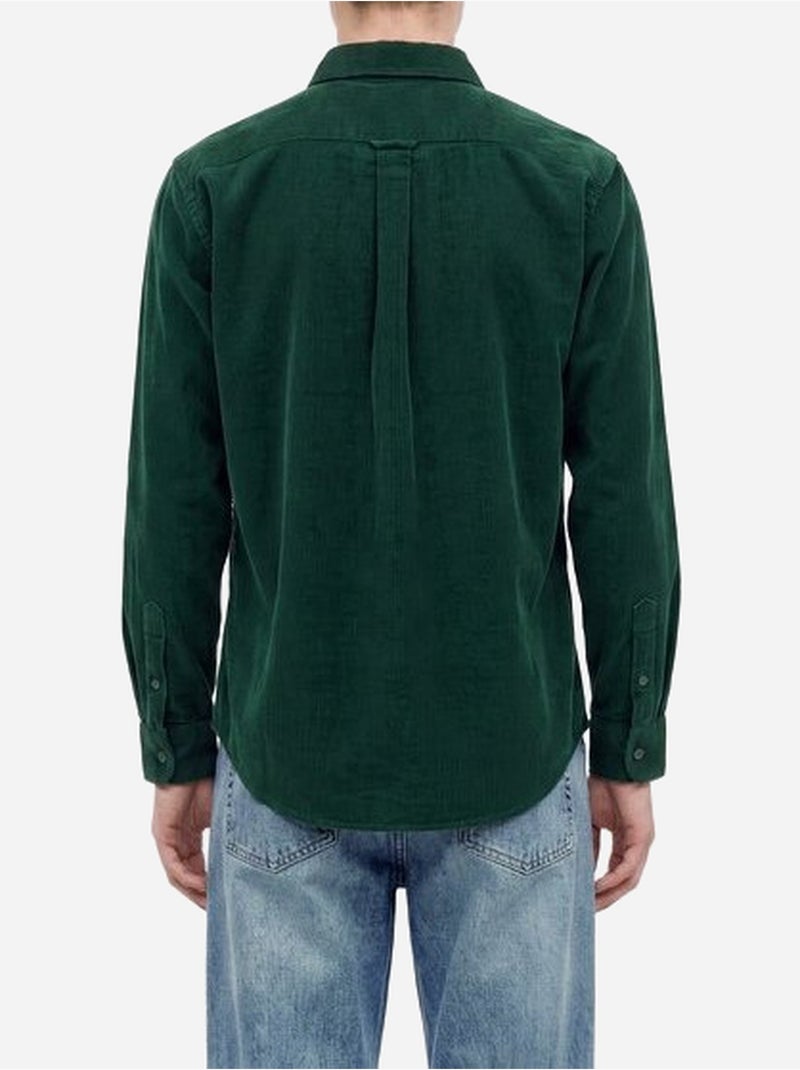 Chemise en velours côtelé - tommy jeans Vert foncé - Kiabi
