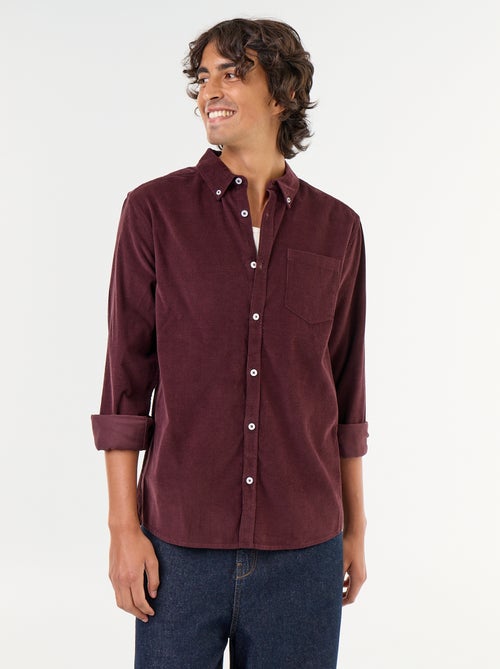 Chemise en velours côtelé - Kiabi Chemise en velours côtelé - Kiabi