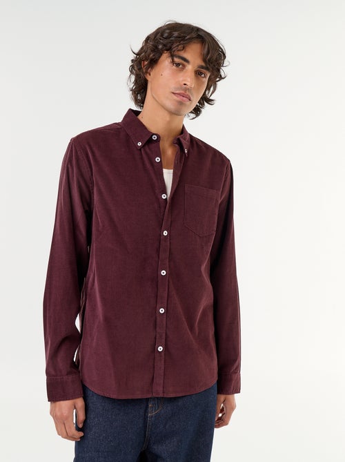 Chemise en velours côtelé - Kiabi Chemise en velours côtelé - Kiabi