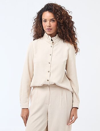 Chemise en velours unie