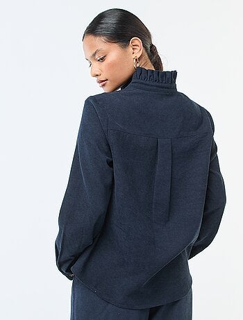 Chemise en velours unie