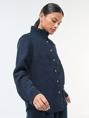 Chemise en velours unie