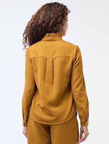 Chemise en velours unie