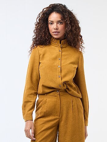 Chemise en velours unie