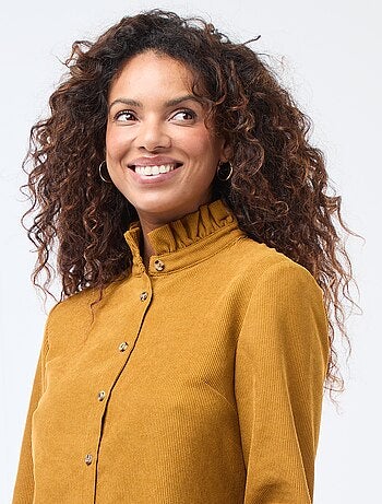 Chemise en velours unie