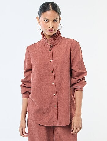 Chemise en velours unie