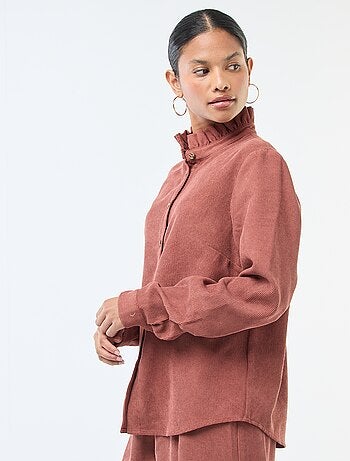 Chemise en velours unie