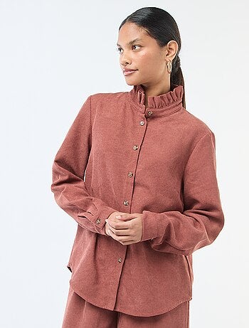 Chemise en velours unie