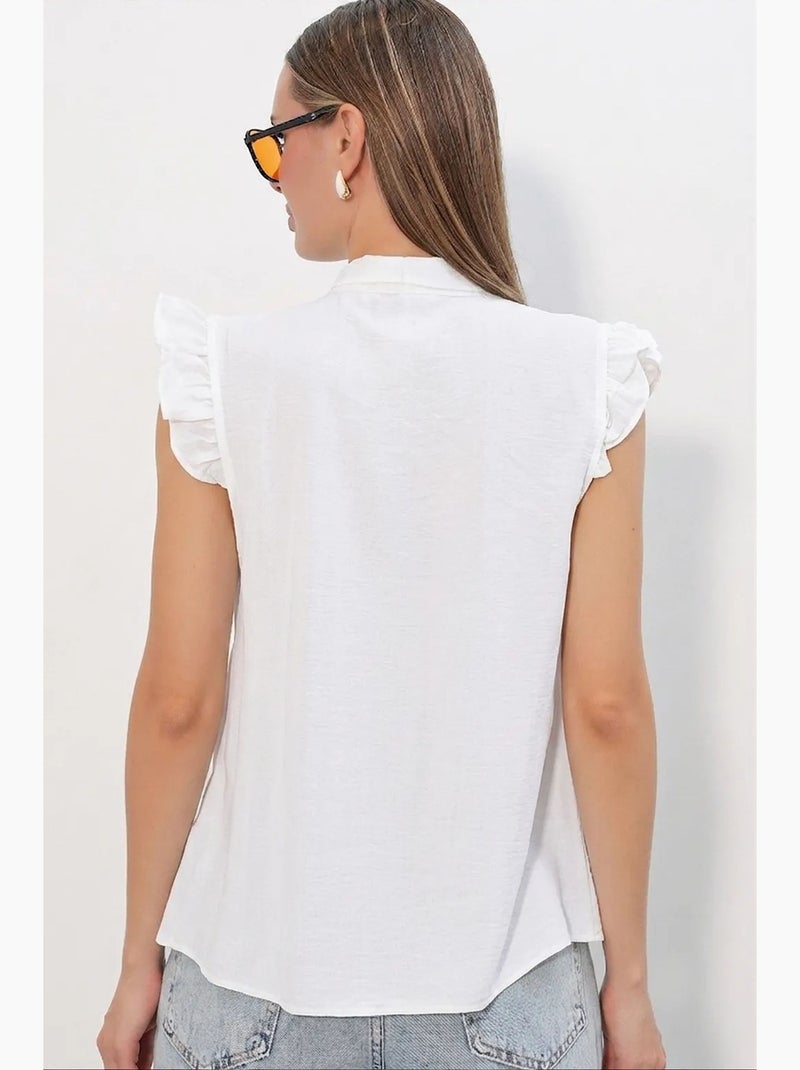 Chemise en viscose et nylon bdart Blanc - Kiabi