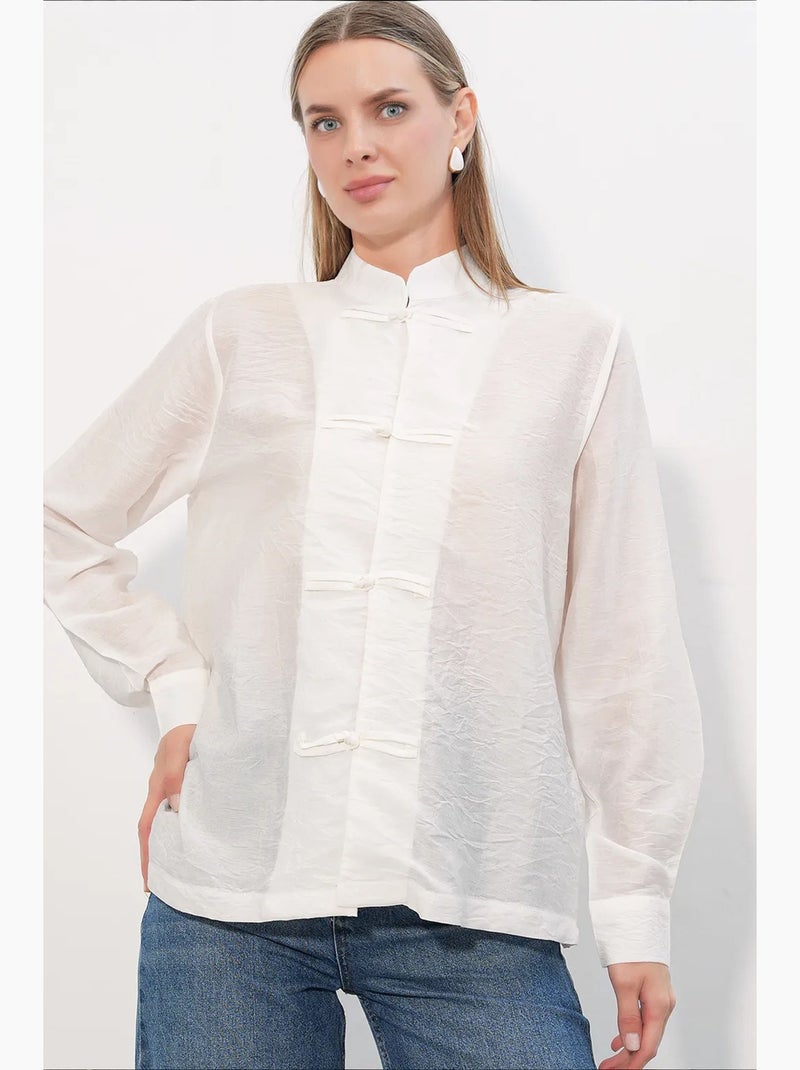 Chemise en viscose et nylon bdart Blanc - Kiabi
