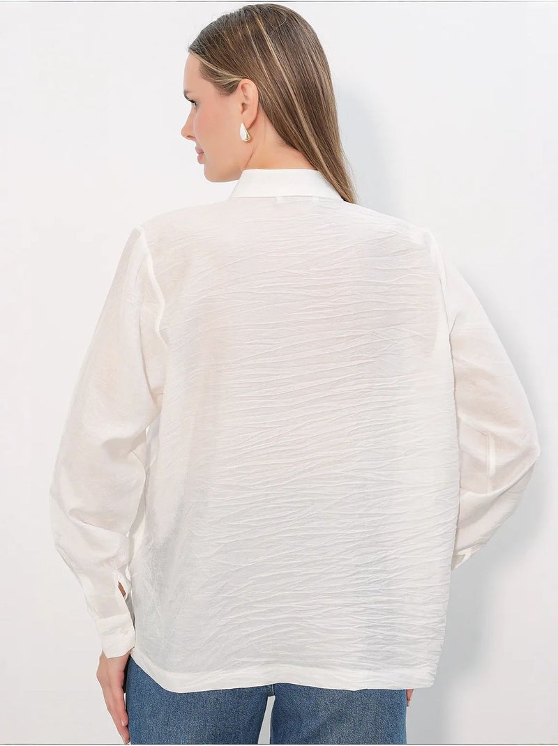 Chemise en viscose et nylon bdart Blanc - Kiabi