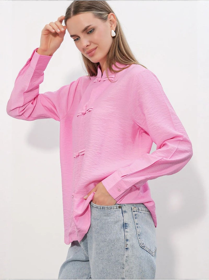 Chemise en viscose et nylon bdart Rose fluo/Solinotes - Kiabi