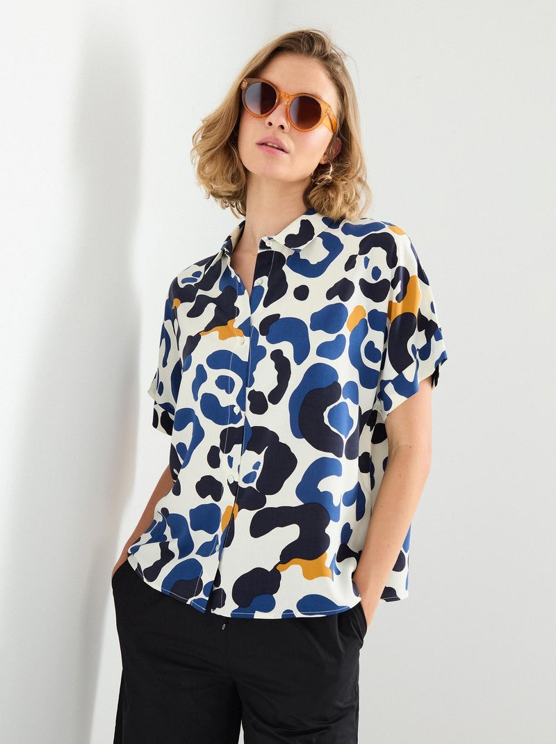 Chemise en viscose MO Fashion Bleu - Kiabi