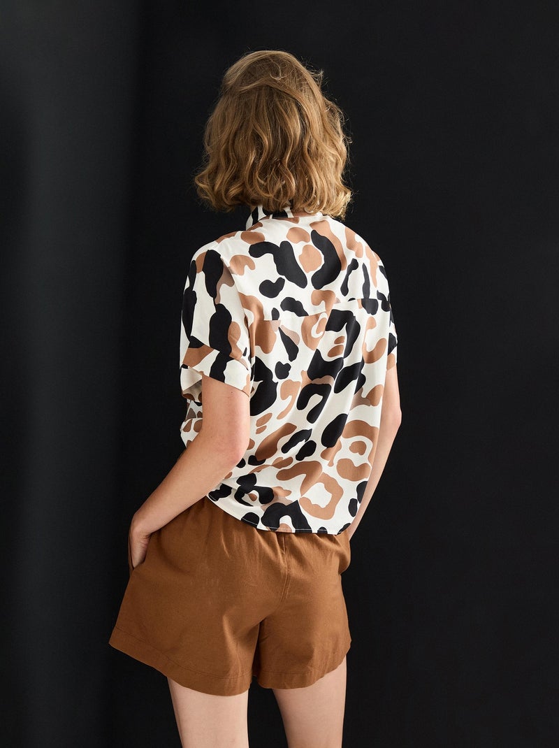 Chemise en viscose MO Fashion Marron - Kiabi