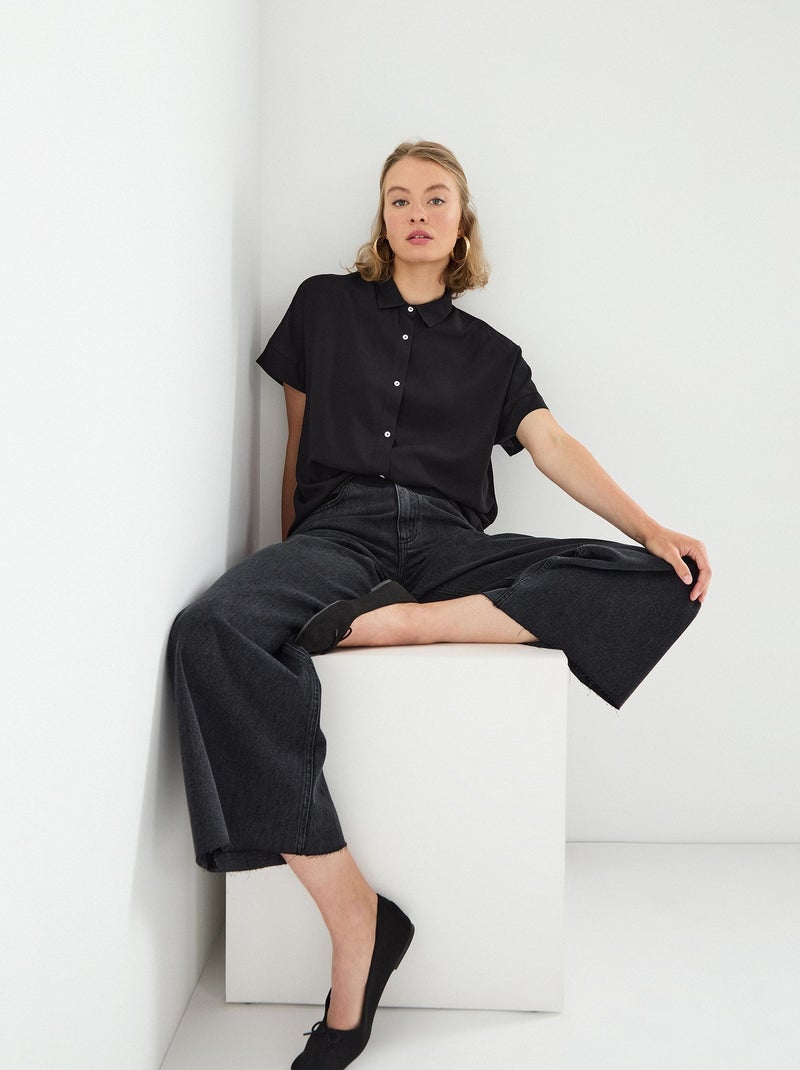 Chemise en viscose MO Fashion Noir - Kiabi