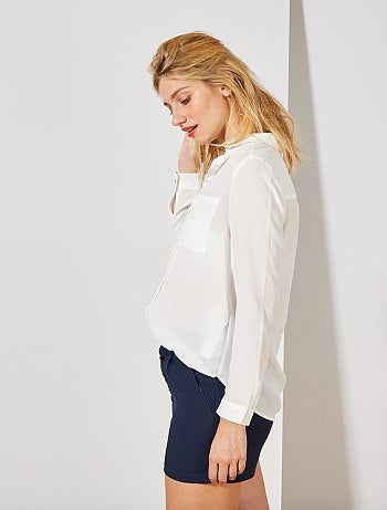 Chemise en voile crêpé - Kiabi