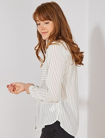 Chemise en voile crêpé - Kiabi